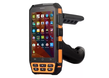 China Handheld Android Mobile Barcode Scanner RFID HF UHF Reader PDA with Pistol Grip supplier