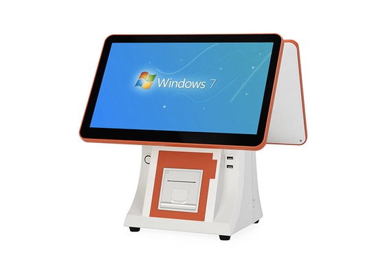 15.6 Dual Screen All In One Windows POS Machine Cashier Terminal With QR Code Scanner