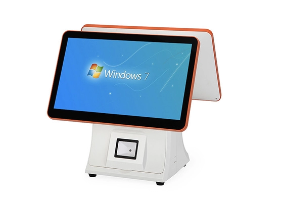 15.6 Dual Screen All In One Windows POS Machine Cashier Terminal With QR Code Scanner