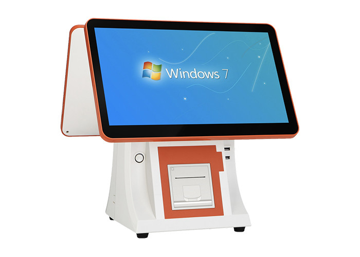 15.6 Dual Screen All In One Windows POS Machine Cashier Terminal With QR Code Scanner