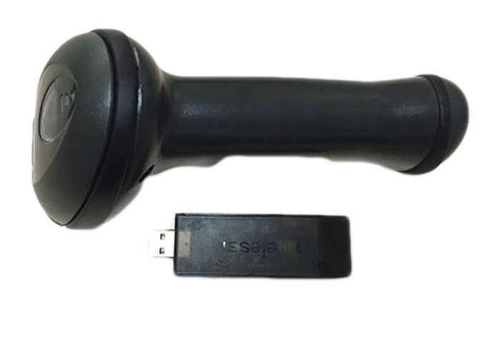 Wireless Laser Code Barcode Scanner , Handheld USB 1D Barcode Reader Black