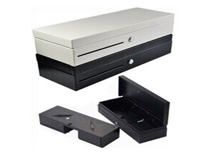 Electrical POS Cash Drawer Flip Top Storage Box With Metal Wire Grips For POS Terminal