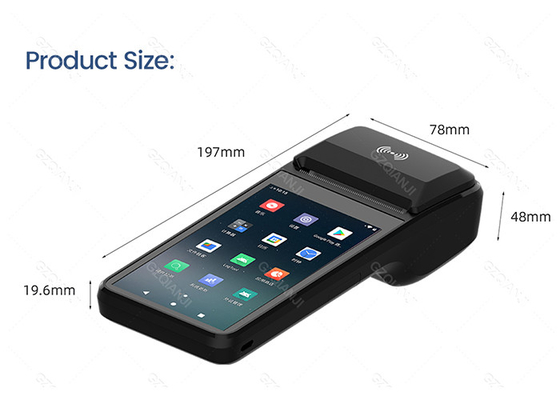 Android 11.0 Handheld Mini POS System Mobile POS Terminal with Printer &amp; QR Code Reader supplier